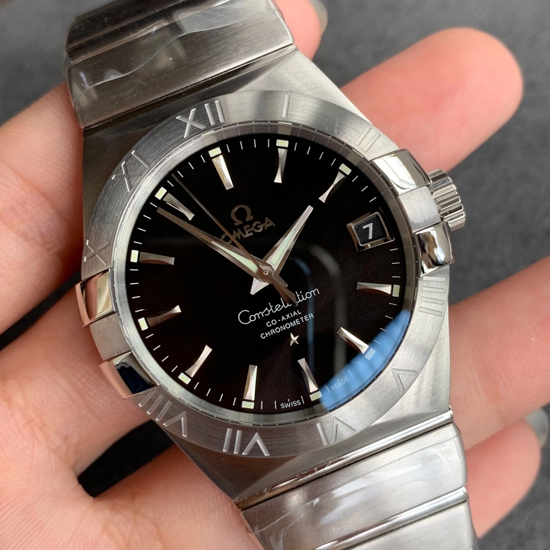 CBD Factory Omega Constellation 38mm Black Sunburst Dial Steel Bezel Stainless Steel Bracelet (123.10.38.21.01.001) 1:1 Super Clone – DD8500 Movement GoAnywhere 306